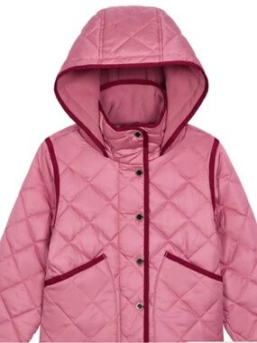 Modern Supply Co. Quilted Hooded Jacket in Pink Size Medium NWT